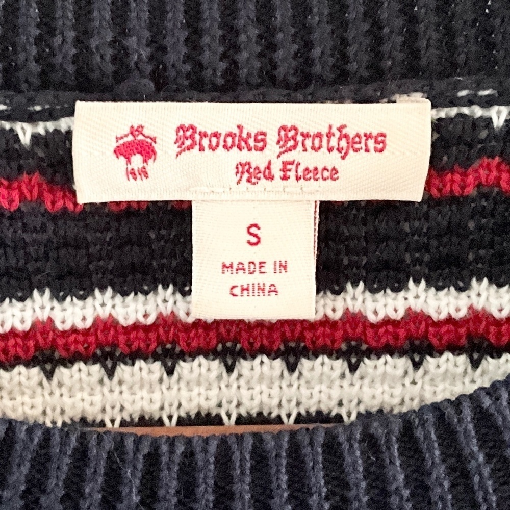 Brooks Brothers Ruffle Stripe Cotton Knit Preppy Quiet Luxury S - Picture 9 of 11